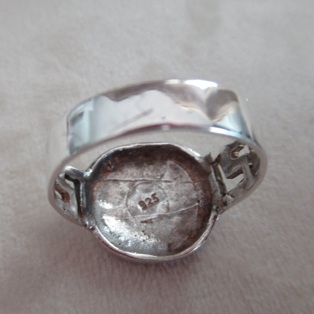 Vintage, Sterling Silver 925 Flower Statement Ring, Size 8.75 Hallmarked 925 - Picture 6 of 8